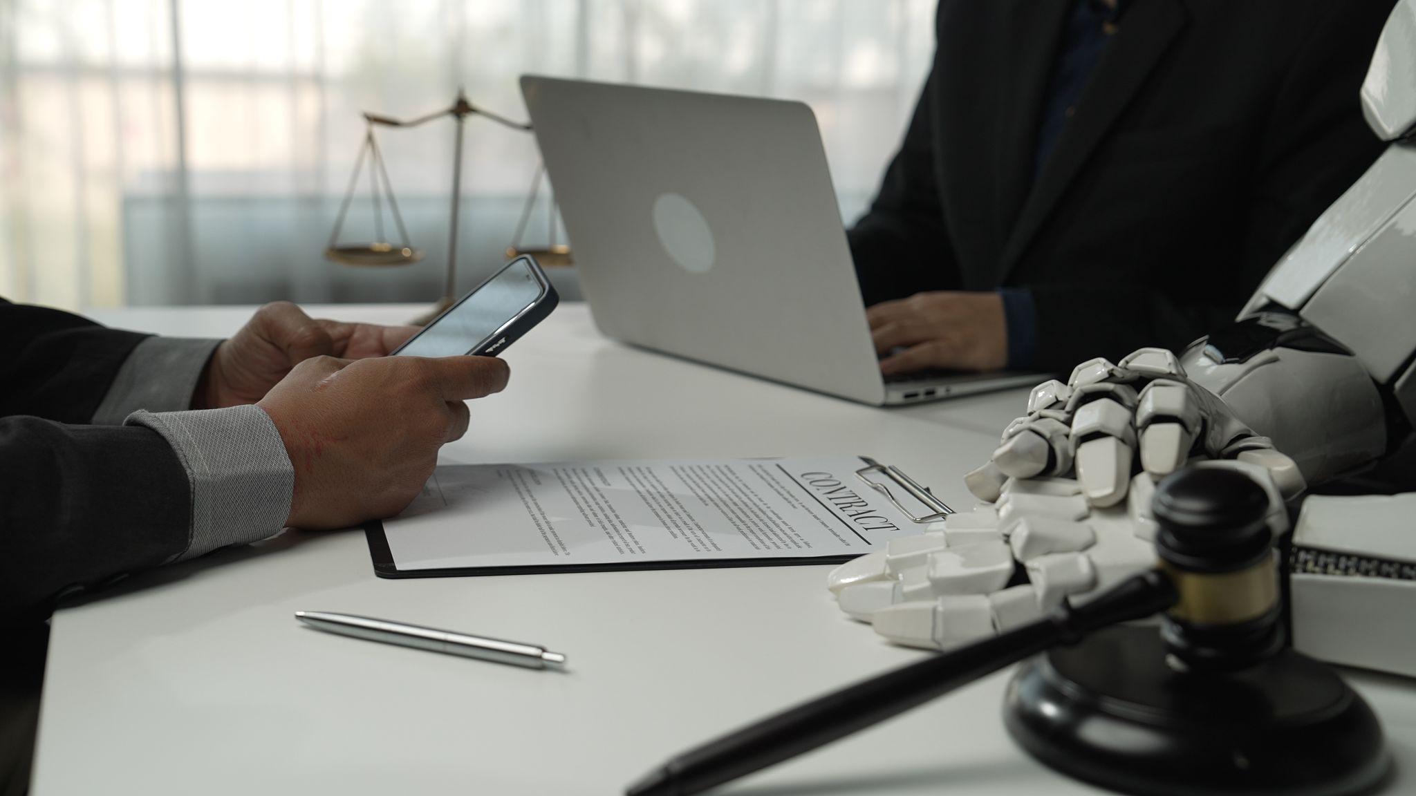 A person using a smartphone to take a high-quality photograph of a car accident scene on a city street to preserve digital evidence for a legal claim.